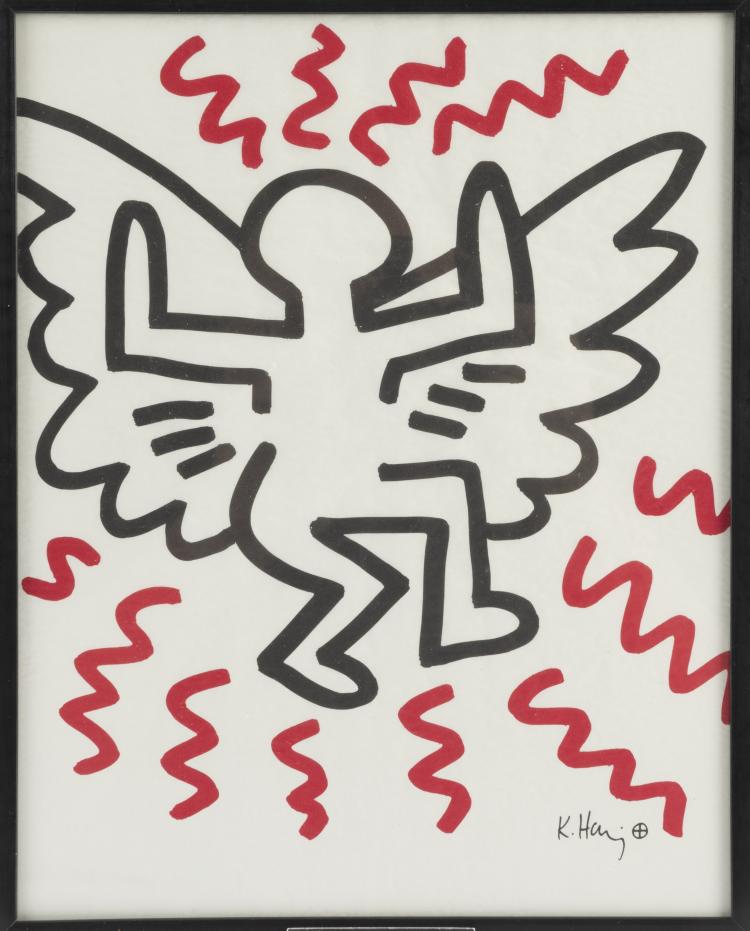 Hauptbild zu Objekt, Blatt aus der 'Bayer Suite', 1982, Keith Haring, Bayer AG (Publ.), 177C 685