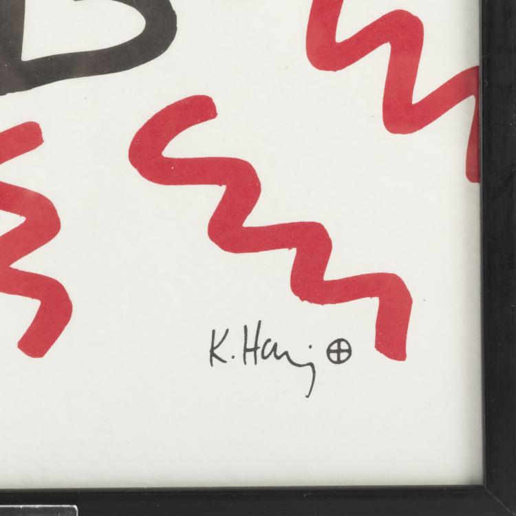 Bild 1 zu Objekt, Blatt aus der 'Bayer Suite', 1982, Keith Haring, Bayer AG (Publ.), 177C 685