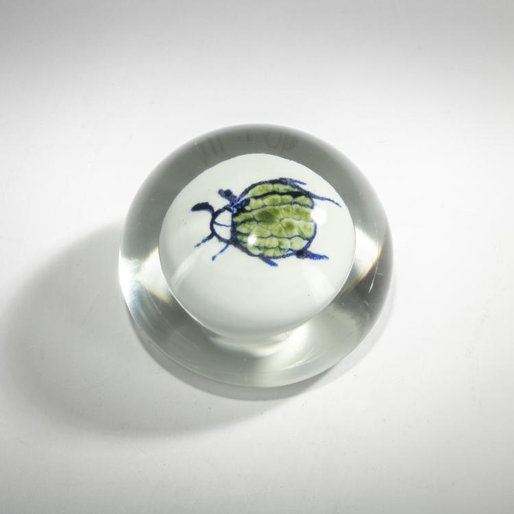 Hauptbild zu Objekt, Paperweight with Beetle, 1973/74, Birgitta Karlsson,Owe Thorssen, Venini & C., Murano, 177B 573