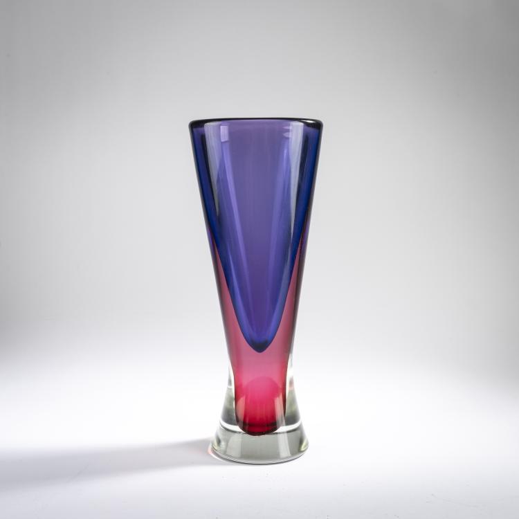 Hauptbild zu Objekt, Vase 'Sommerso blu rubino', 1954, Flavio Poli, Seguso Vetri d'Arte, Murano, 177B 602