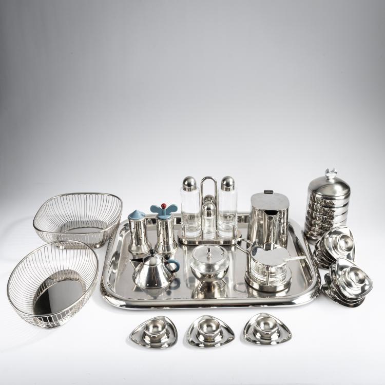 Hauptbild zu Objekt, Collection of kitchen utensils, 1990s, Michael Graves,Ettore Sottsass, Alessi, Crusinallo, 178B 571