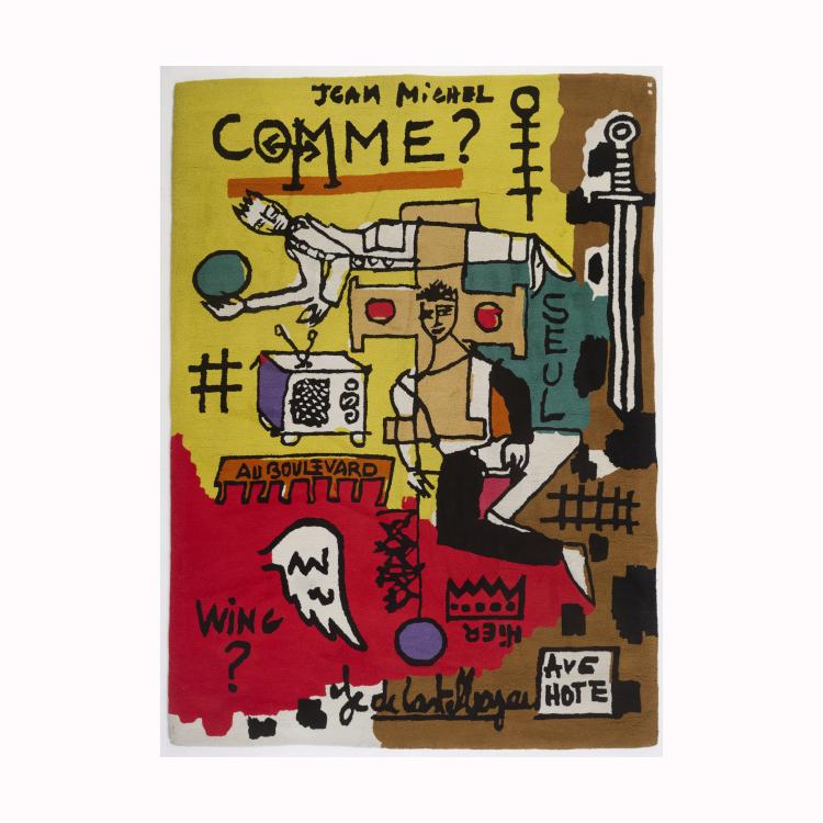 Hauptbild zu Objekt, K&uuml;nstlerteppich 'Comme Jean-Michel matta', 1980er Jahre, Jean-Charles de Castelbajac, 177A 102