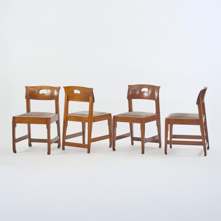 Hauptbild zu Objekt, Four Chairs, 1902, Richard Riemerschmid, Dresdner Werkst&auml;tten, Hellerau, 178A 408