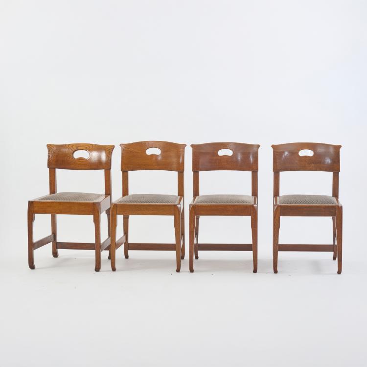 Bild 1 zu Objekt, Four Chairs, 1902, Richard Riemerschmid, Dresdner Werkst&auml;tten, Hellerau, 178A 408