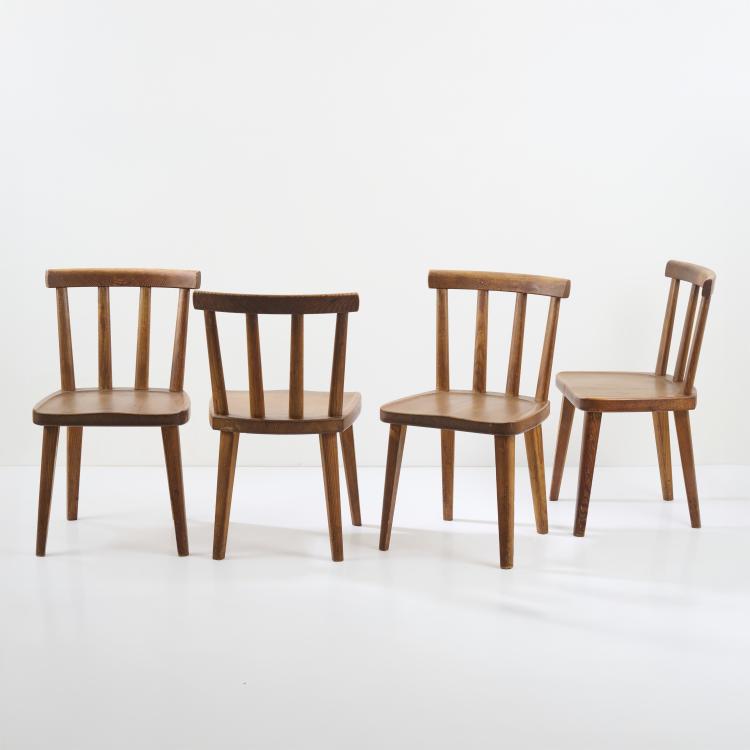 Hauptbild zu Objekt, Four 'Ut&ouml;' chairs, 1930s, Axel Einar Hjorth, Nordiska Kompaniet (NK), Stockholm., 177A 35