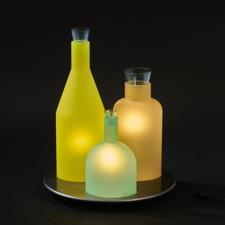 Hauptbild zu Objekt, Tischleuchte 'Bacco 1-2-3', um 1983, Guido Rosati, Itre, Murano, 177A 418