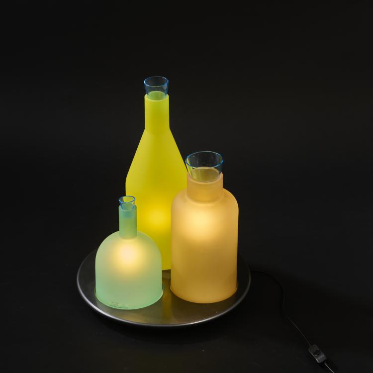 Bild 1 zu Objekt, Tischleuchte 'Bacco 1-2-3', um 1983, Guido Rosati, Itre, Murano, 177A 418