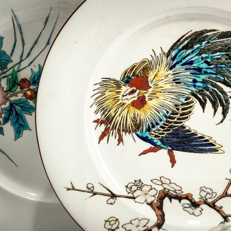 Bild 2 zu Objekt, 14 service pieces 'Aux grands Oiseaux', c. 1880, Eugene Millet, Viellard, Jules, Bordeaux, 178A 364