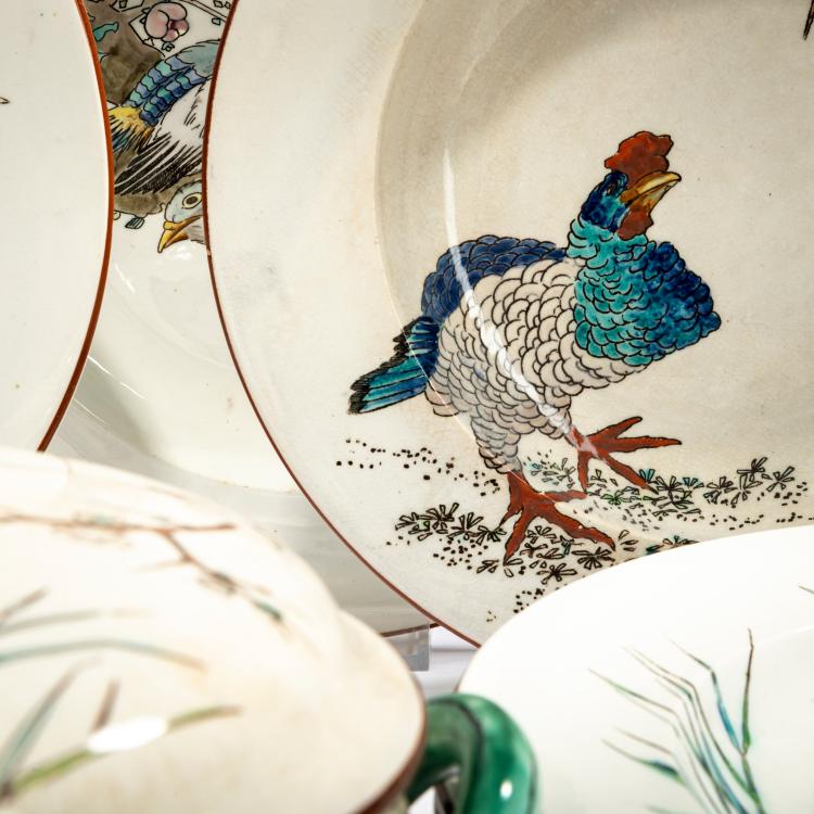 Bild 3 zu Objekt, 14 service pieces 'Aux grands Oiseaux', c. 1880, Eugene Millet, Viellard, Jules, Bordeaux, 178A 364