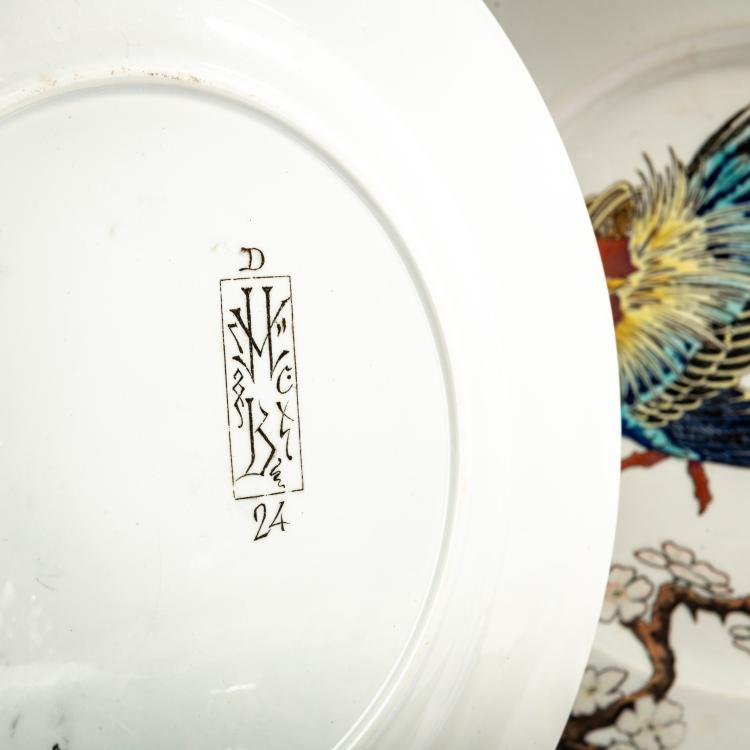 Bild 4 zu Objekt, 14 service pieces 'Aux grands Oiseaux', c. 1880, Eugene Millet, Viellard, Jules, Bordeaux, 178A 364