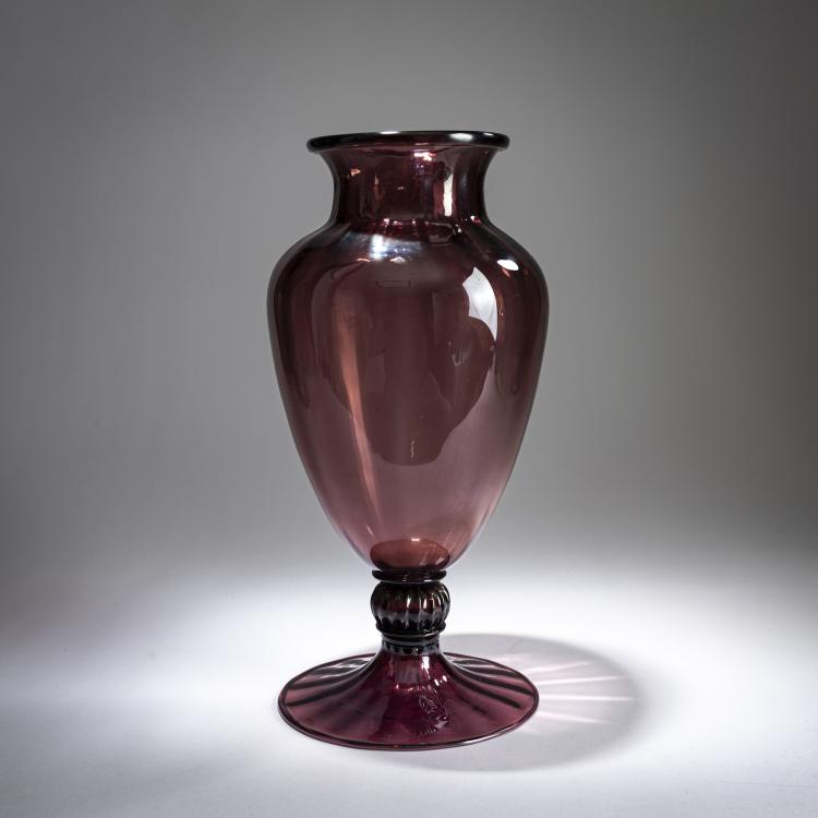 Hauptbild zu Objekt, Vase 'Costolato', 1921-25, Vittorio Zecchin, Cappellin, M.V.M., Murano, 177B 479