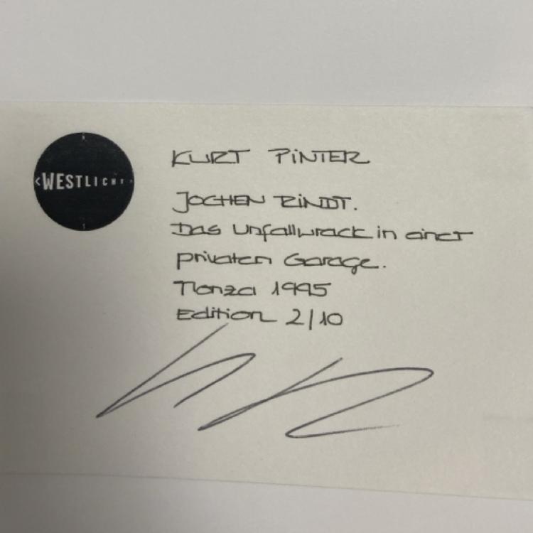 Bild 2 zu Objekt, 'Jochen Rindt. The wreckage in a private garage', 1995, Kurt Pinter, 177C 671