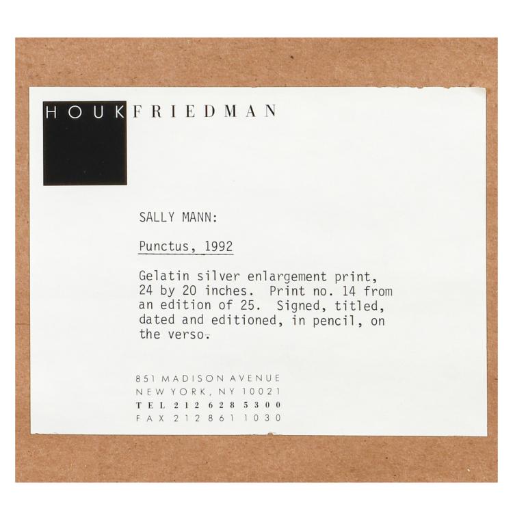 Bild 1 zu Objekt, 'Punctus', 1992, Sally Mann, 177C 665