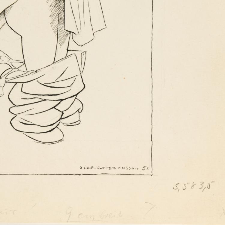 Bild 1 zu Objekt, Man with his Pants Down, 1953, Olaf Gulbransson, 177C 641