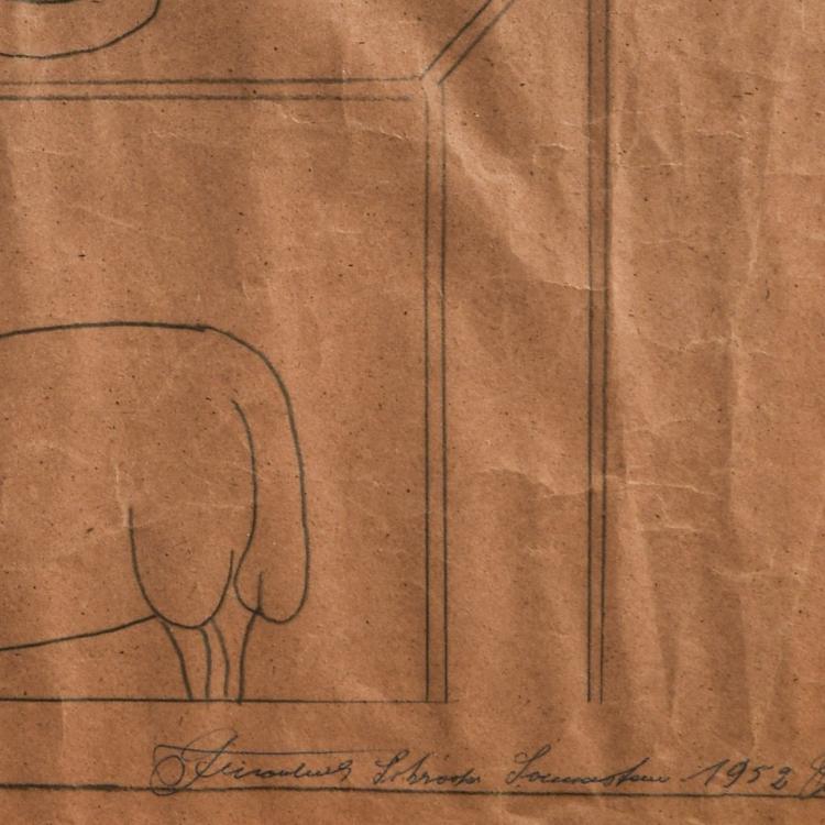 Bild 1 zu Objekt, 'Sch&ouml;pfung, Chaosologie, Tropfologie, Harmonologie, Drachologie - D&auml;monen aller Kultur - und Moralsch&auml;nder', 1952, Friedrich Schr&ouml;der Sonnenstern, 177C 767