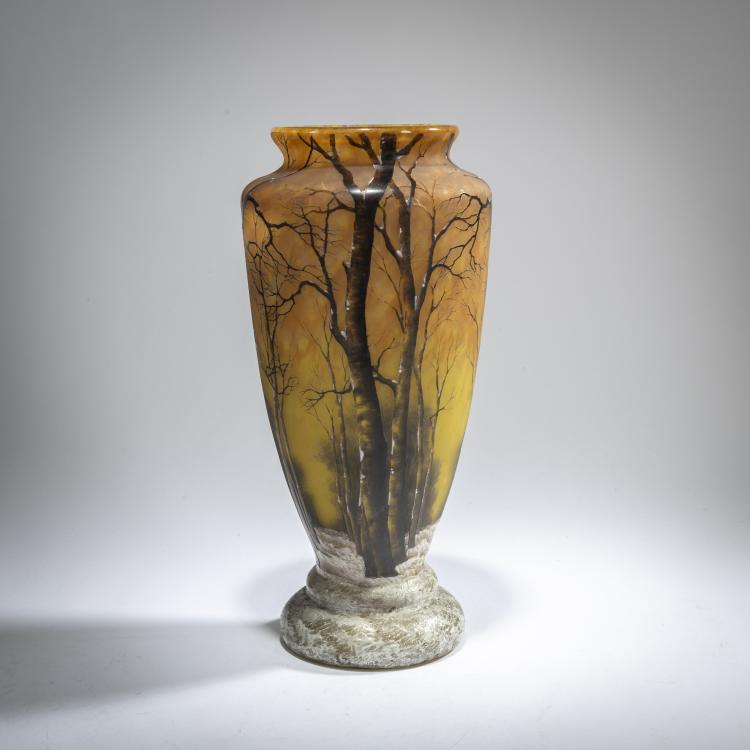 Bild 2 zu Objekt, Tall Vase 'Cr&eacute;puscule neige' or 'Paysage hiver', c. 1902, Daum Fr&egrave;res, Nancy, 178A 10