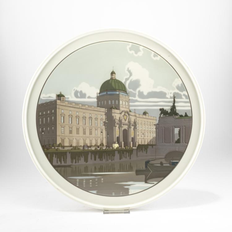 Hauptbild zu Objekt, Decorative plate 'Berlin Palace', 1909, Franz T&uuml;rcke, Berlin, KPM, 178A 311