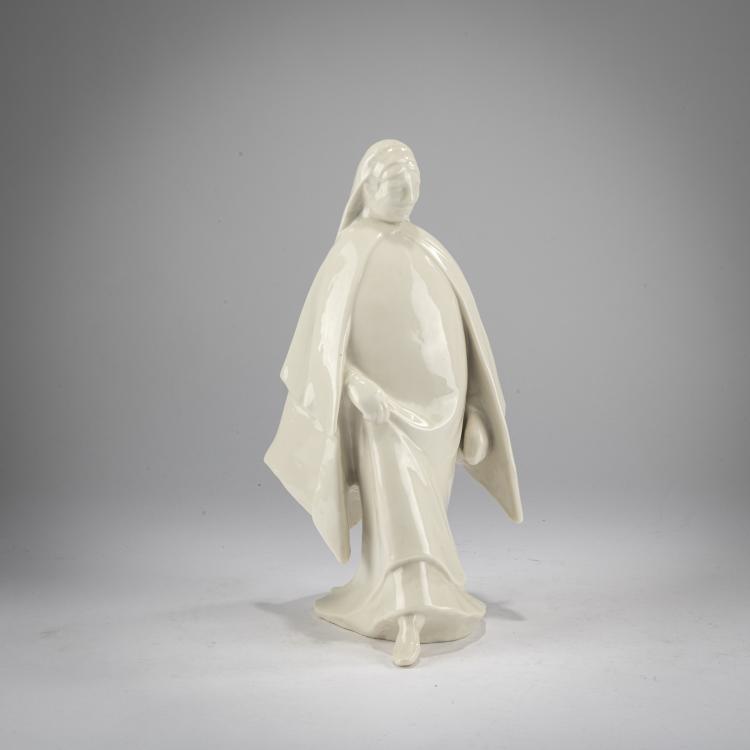 Hauptbild zu Objekt, 'Schreitende Dame' (Tilla Durieux), 1909, Ernst Barlach, Schwarzburger Werkst&auml;tten f&uuml;r Porzellankunst, Unterweissbach, 178A 305