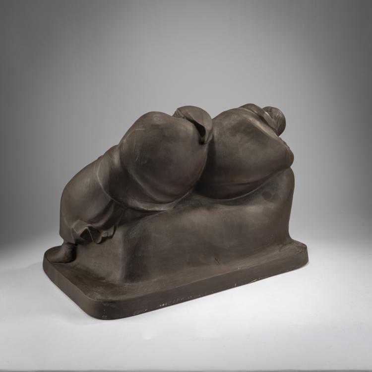 Bild 2 zu Objekt, 'Schlafende Vagabunden', 1912, Ernst Barlach, Meissen, StPM, 178A 375