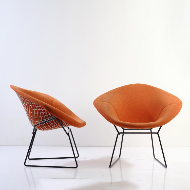 Hauptbild zu Objekt, Two armchairs 'Diamond - 422', 1952, Harry Bertoia, Knoll International, New York, 178B 663