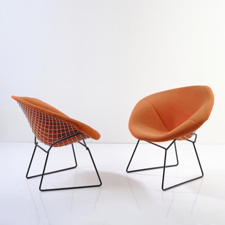 Bild 1 zu Objekt, Two armchairs 'Diamond - 422', 1952, Harry Bertoia, Knoll International, New York, 178B 663