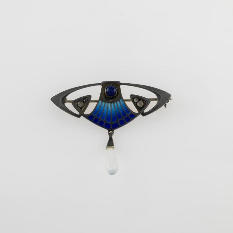 Hauptbild zu Objekt, Brosche, um 1910, Odenwald, Andreas, Pforzheim, 178A 486