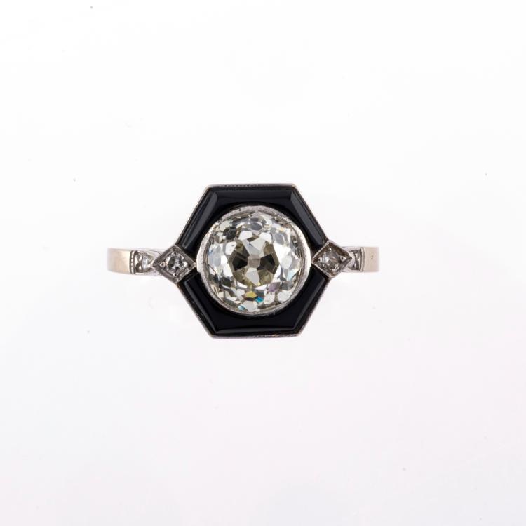 Bild 1 zu Objekt, Art Deco ring with matching ear clips and pendant, 178C 1025