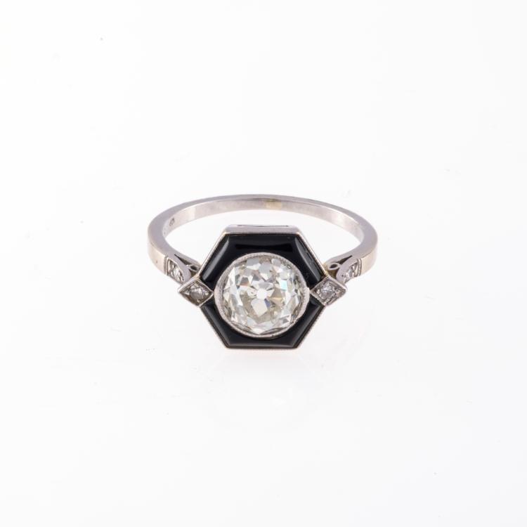 Bild 2 zu Objekt, Art Deco ring with matching ear clips and pendant, 178C 1025