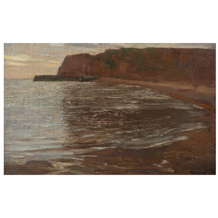 Bild 3 zu Objekt, 'Meeresbucht an rotem Felsen', 1908, Johann Vincenz Cissarz, 178A 491