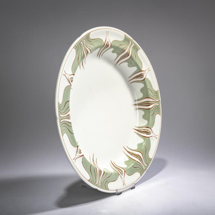 Bild 1 zu Objekt, Runde Vorlegeplatte 'Krokus', 1896, Konrad Hentschel, Meissen, KPM, 178A 324
