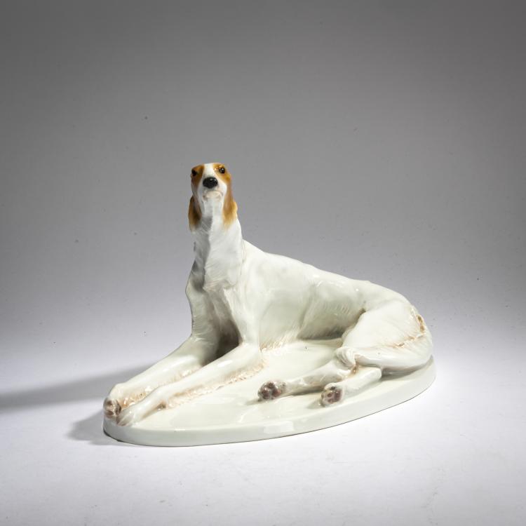 Bild 1 zu Objekt, 'Russisches Windspiel', 1930, Paul Walther, Meissen, StPM, 178A 289