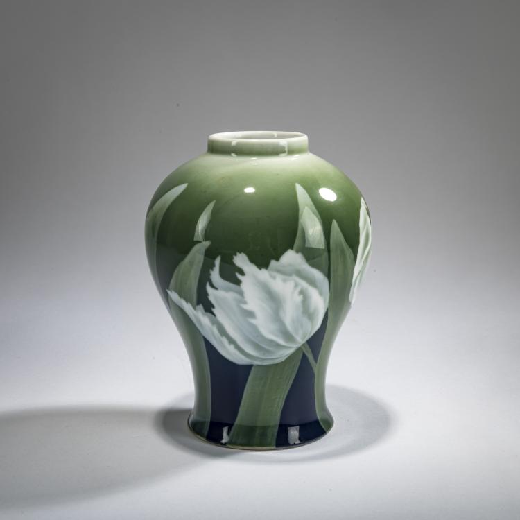 Hauptbild zu Objekt, Vase 'Tulpen', um 1911, Porsgrunds Porzellanfabrik, Porsgrunn, Norwegen / Norway, 178A 338