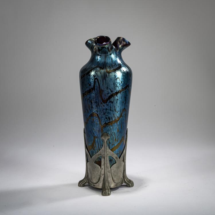 Bild 1 zu Objekt, Vase mit Zinnmontierung, 1900-05, Kralik, Wilhelm, Sohn / Son, Eleonorenhain / Lenora, 178A 185
