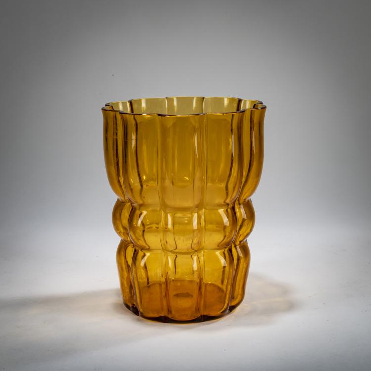 Hauptbild zu Objekt, Hohe Vase, um 1922, Josef Hoffmann, Moser, Ludwig, Karlsbad / Karlo Vyvary, 178A 203
