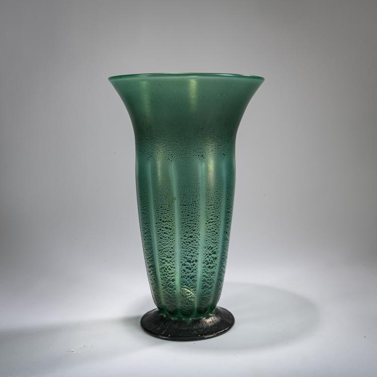 Hauptbild zu Objekt, Hohe Vase, um 1925, Chris Lebeau, Leerdam Glasfabriek, 178A 211