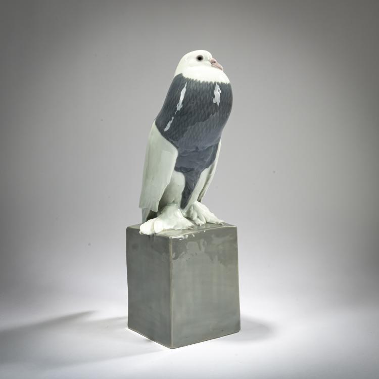 Hauptbild zu Objekt, Taube mit Federf&uuml;&szlig;en, um 1910, Klaus Mohr, Heubach, Lichte, 178A 283