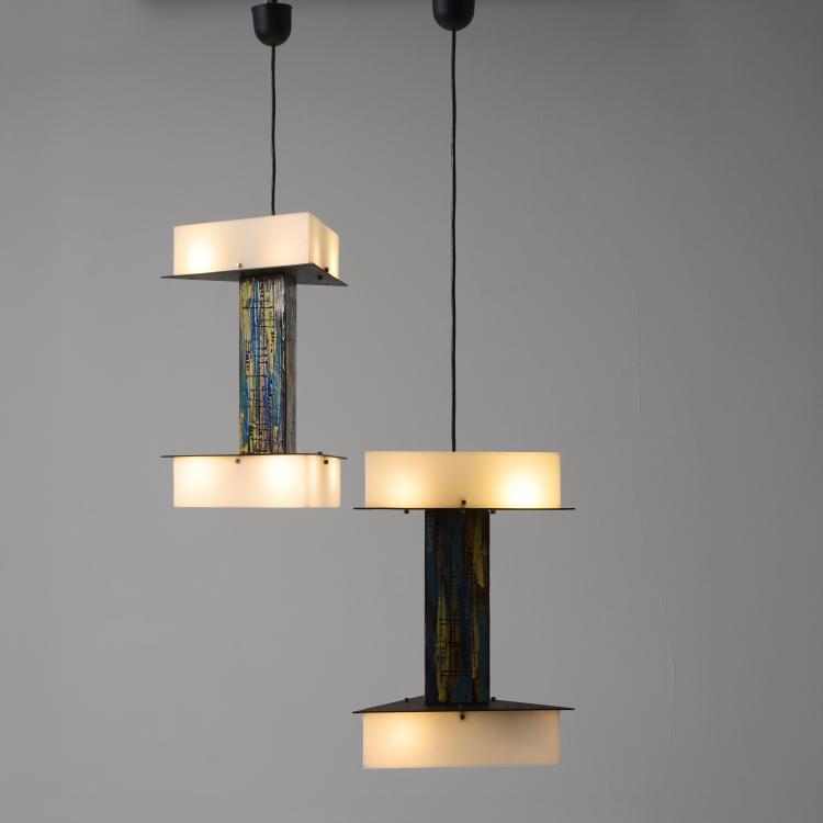 Bild 1 zu Objekt, Two ceiling lights, c. 1955, Angelo Brotto, Esperia, Poggibonsi, 178B 685