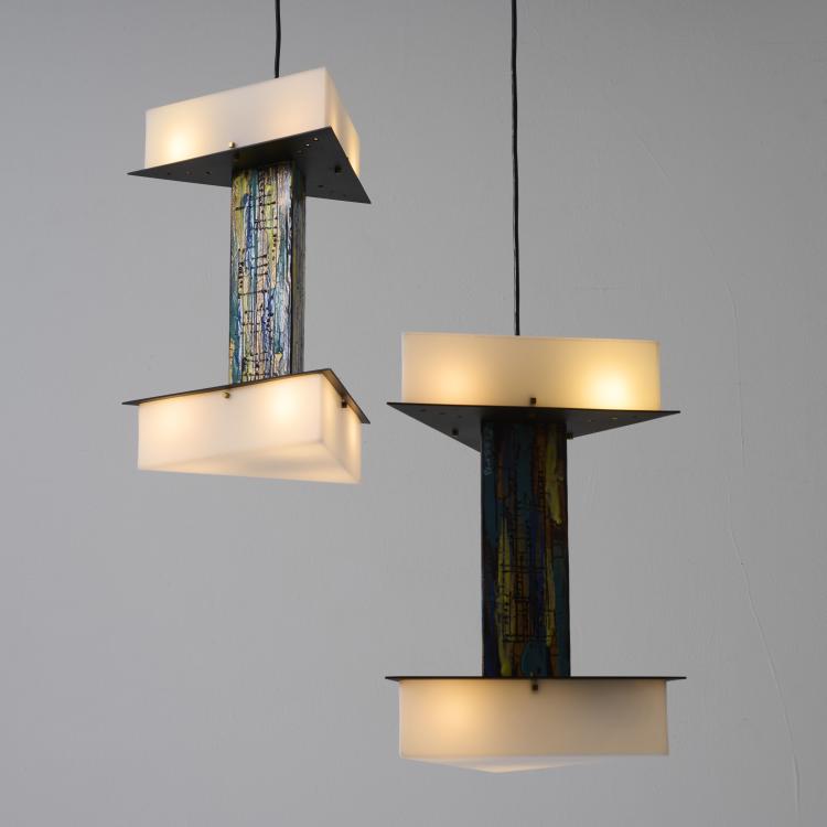 Bild 2 zu Objekt, Two ceiling lights, c. 1955, Angelo Brotto, Esperia, Poggibonsi, 178B 685