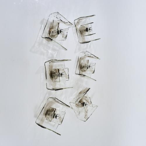 Six wall lights, 1960s