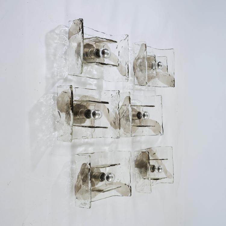Bild 1 zu Objekt, Six wall lights, 1960s, Carlo Nason, Mazzega, A.V., Murano, 179A 281
