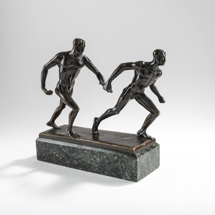 Bild 1 zu Objekt, Bronze figure 'Relay Racers', c. 1930, C. Singer, Singer, C., Augsburg, 178A 277