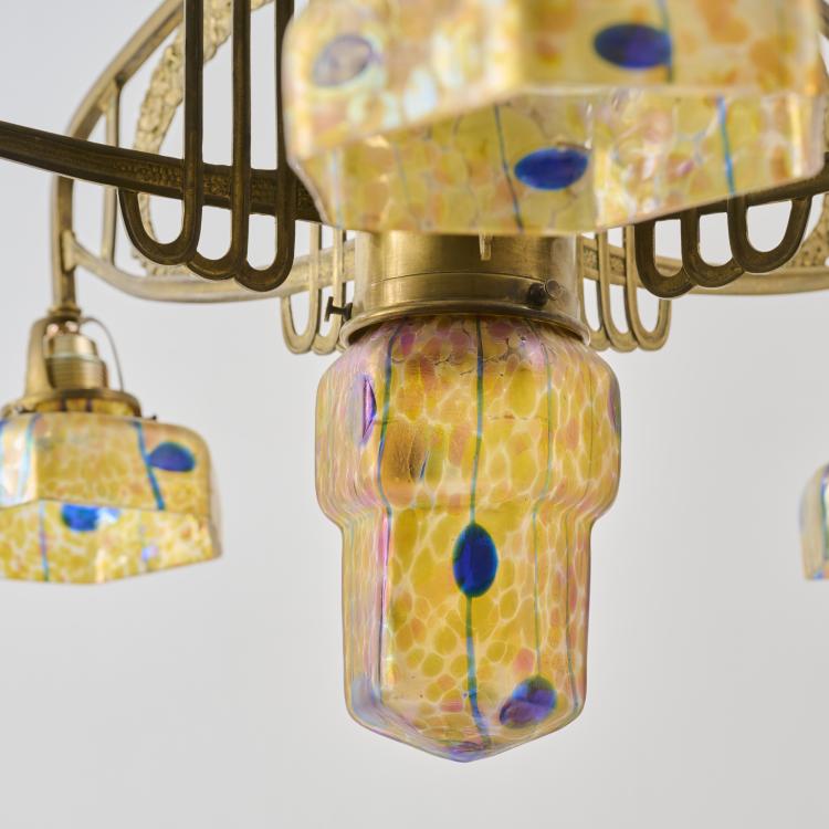 Bild 4 zu Objekt, Deckenleuchte 'Streifen und Flecken', um 1905, Kralik, Wilhelm, Sohn, Eleonorenhain / Lenora (zug./attr.), 178A 187