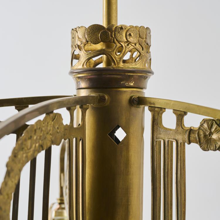 Bild 5 zu Objekt, Deckenleuchte 'Streifen und Flecken', um 1905, Kralik, Wilhelm, Sohn, Eleonorenhain / Lenora (zug./attr.), 178A 187