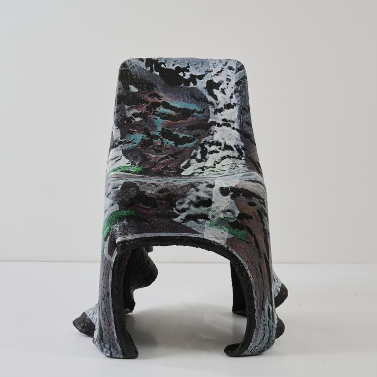 Bild 1 zu Objekt, Chair 'Benetton - Oliviero Toscani, c. 1994, Beata B&auml;r,Hartmut Knell,Gerhard B&auml;r, B&auml;r & Knell, Bad Wimpfen, 178B 905