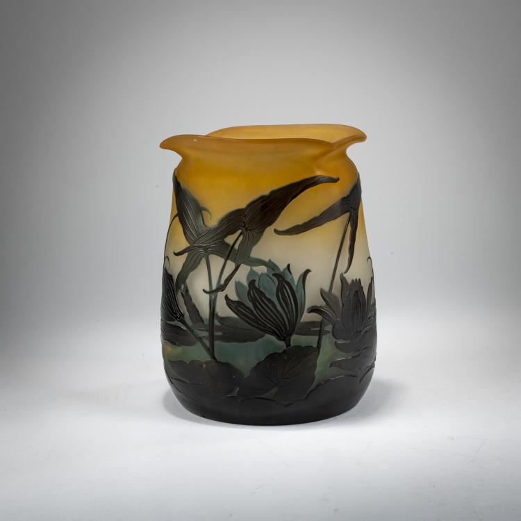 Hauptbild zu Objekt, Vase 'N&eacute;nuphar et Sagittaire', 1920-36, Emile Gall&eacute;, Gall&eacute;, Nancy, 178A 107