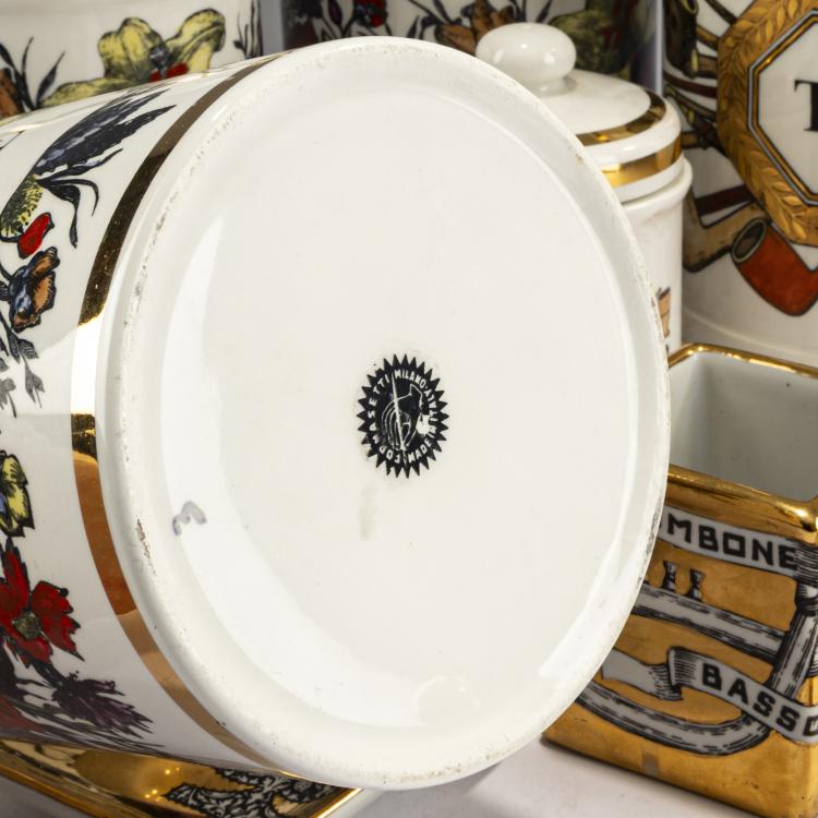 Bild 1 zu Objekt, Five jars and a collection of containers, 1960s (design), Piero Fornasetti, Fornasetti, Mailand / Milan, 178B 555