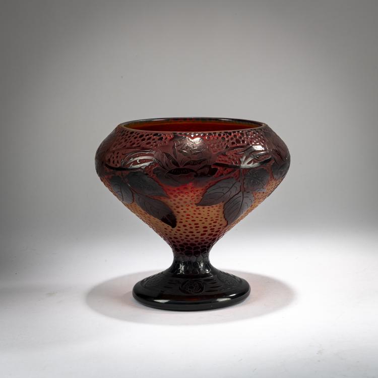 Hauptbild zu Objekt, Aufsatzschale 'Roses', um 1925-30, Paul Nicolas, Nicolas, Paul, Nancy, 178A 160