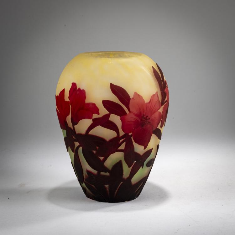 Hauptbild zu Objekt, Vase 'Azal&eacute;es', um 1925, Muller Fr&egrave;res, Lun&eacute;ville, 178A 151