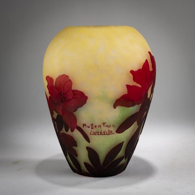 Bild 2 zu Objekt, Vase 'Azal&eacute;es', um 1925, Muller Fr&egrave;res, Lun&eacute;ville, 178A 151