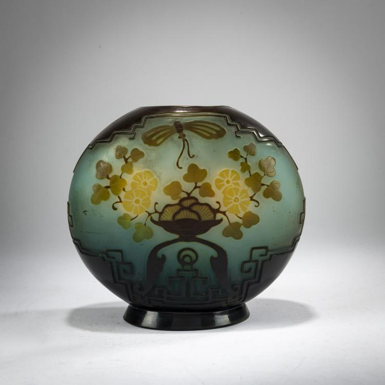 Bild 1 zu Objekt, Art Deco-Vase 'Papillon', c. 1928, Emile Gall&eacute;, Gall&eacute;, Nancy, 178A 125